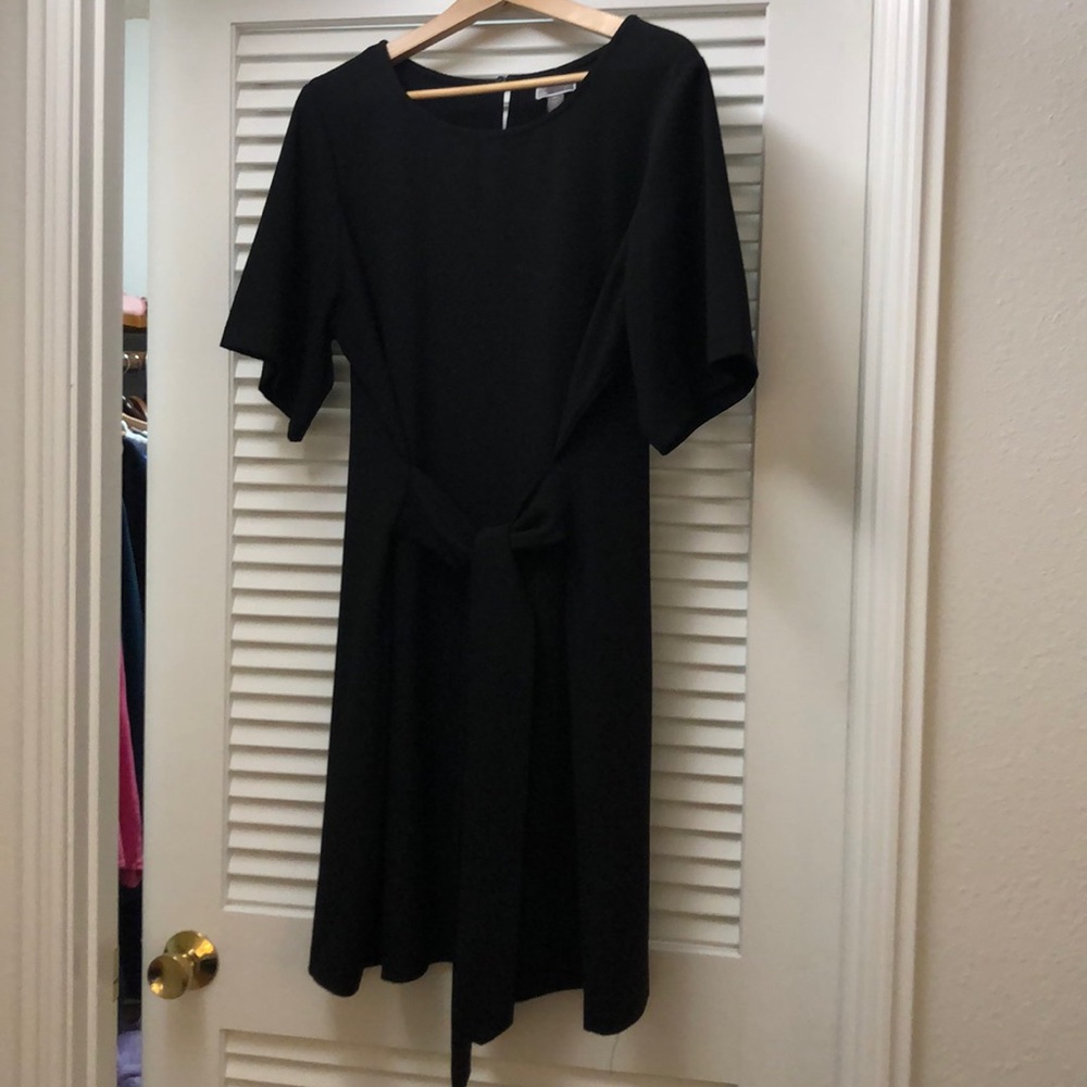 Black crepe dress